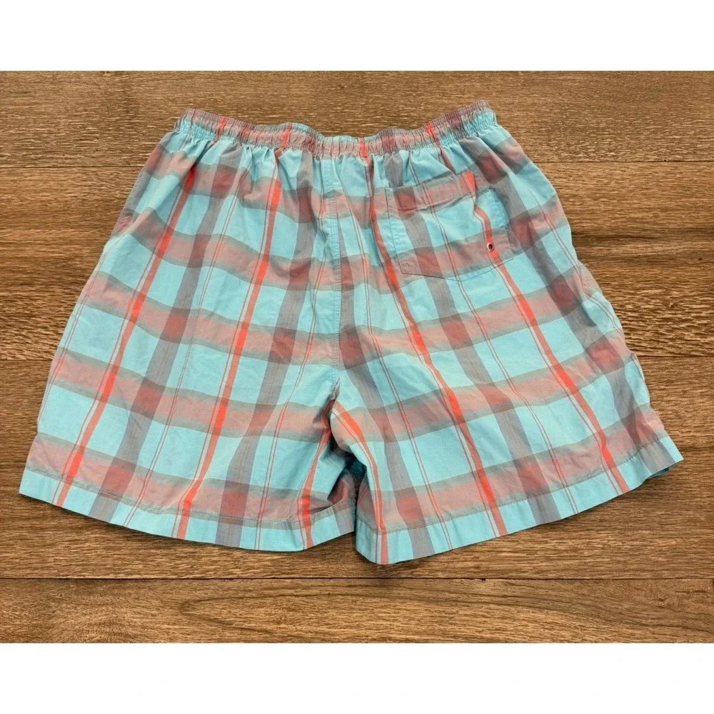 Daniel Cremieux Beachwear Men's Blue Plaid Swimsuit Swim Trunks Size‎ Large